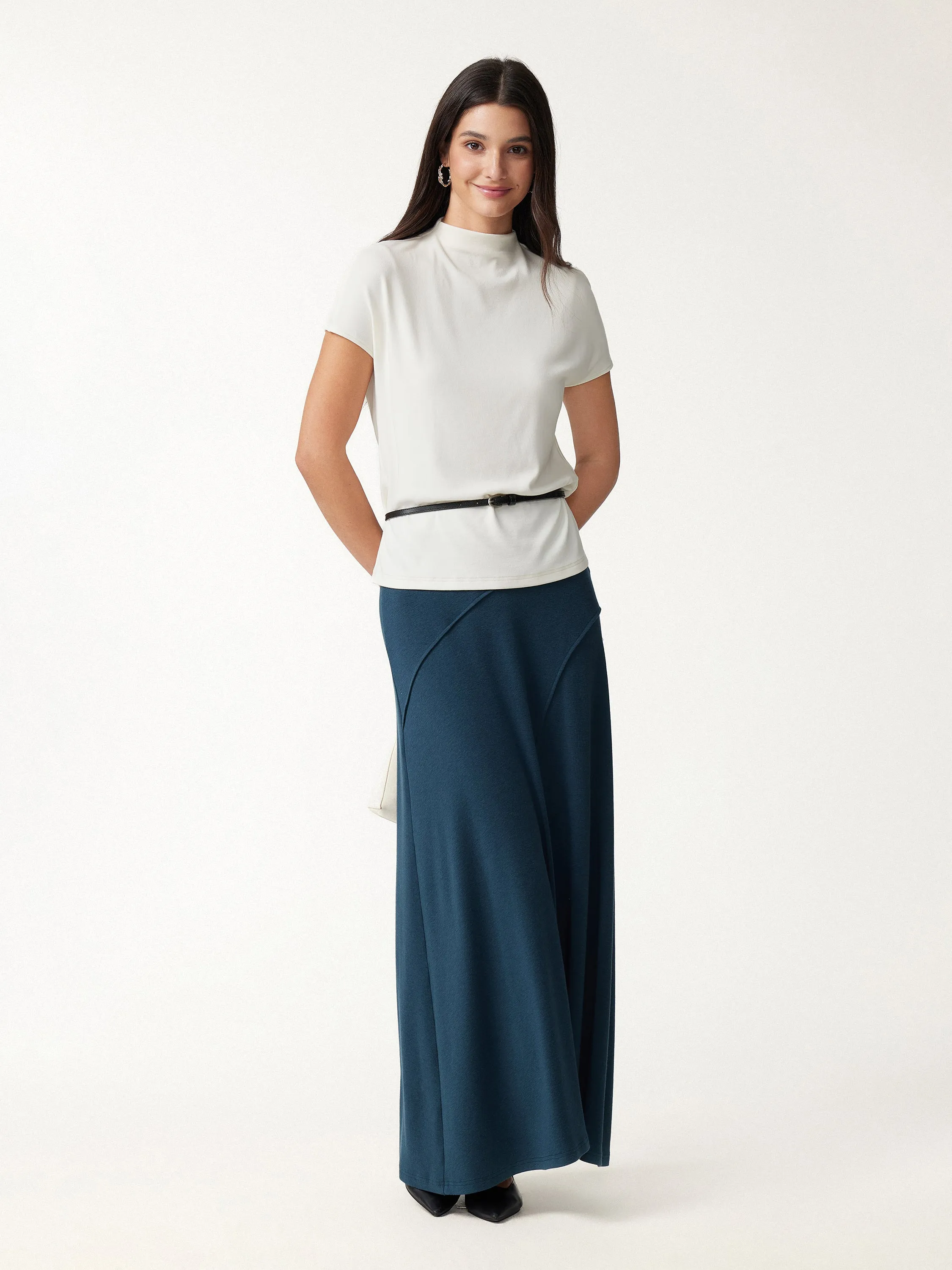 Mock Neck Short Sleeve Bra Top sold by OGLmove product image thumbnail 2