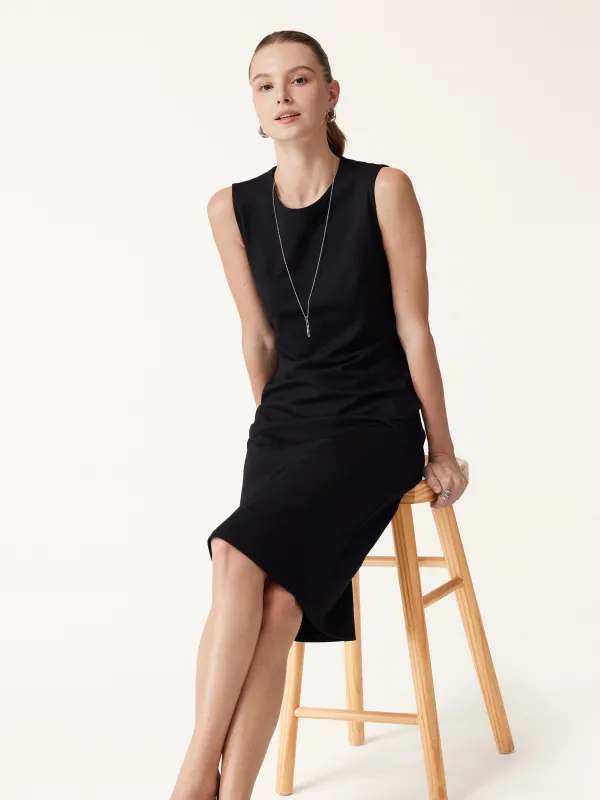 Ponte Round Neck Column Midi Dress made by OGLmove