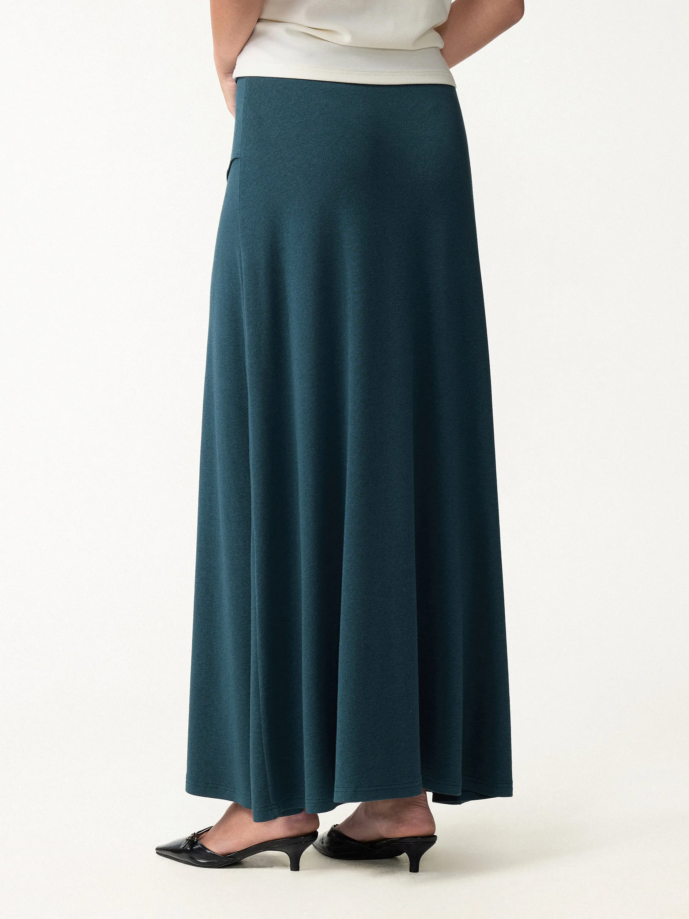 2Pcs Set Turtleneck Bra Top & Drapey A-Line Maxi Skirt sold by OGLmove product image thumbnail 3