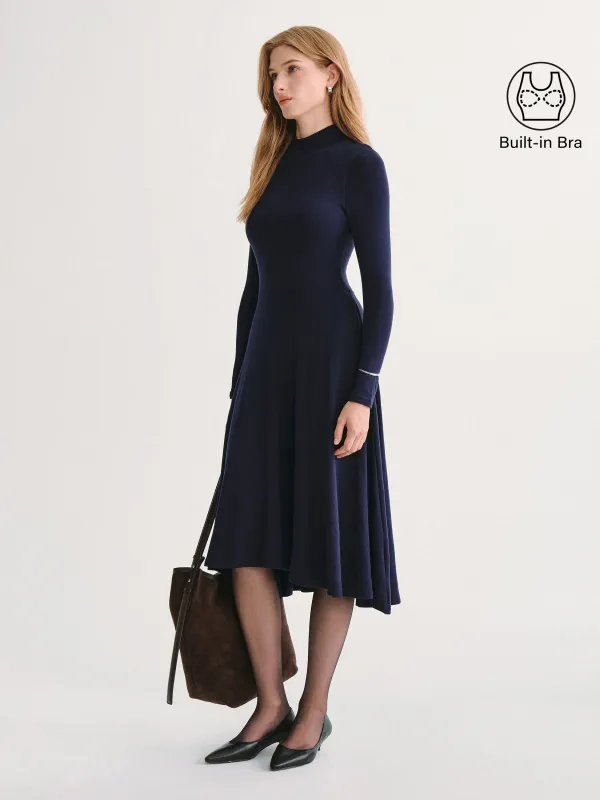 Mockneck Midi Bra Dress with Pockets made by OGLmove