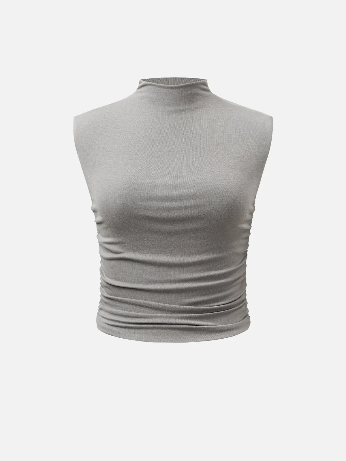 Workleisure Mock Neck Ruched Sides Tank Top sold by ogl move product image thumbnail 4