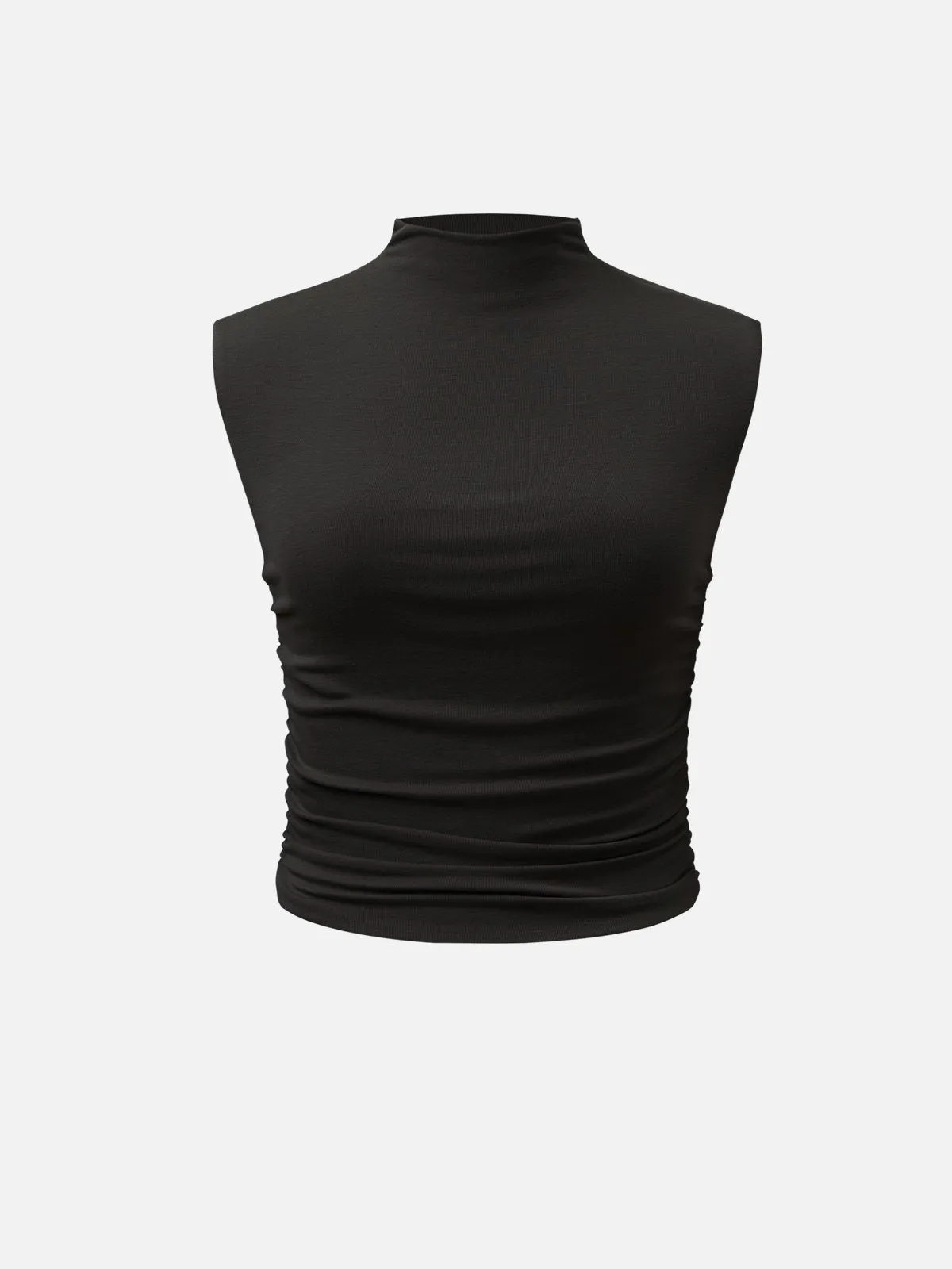 Workleisure Mock Neck Ruched Sides Tank Top sold by ogl move product image thumbnail 5