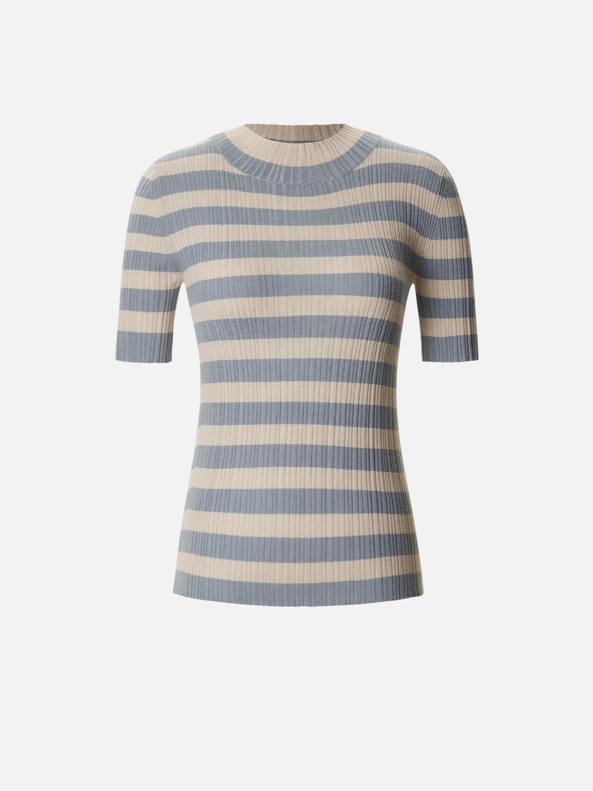 Striped Mock-neck Wool Sweater sold by ogl move