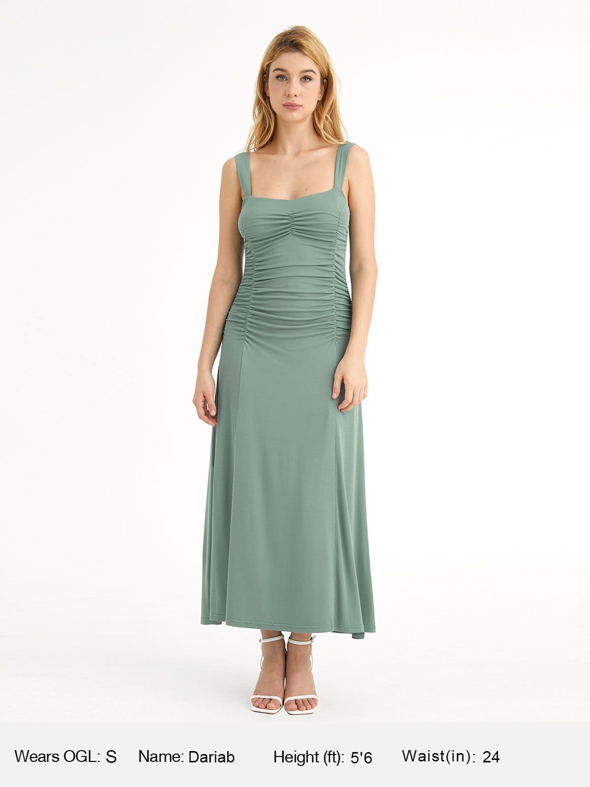 Eco-SkinKiss® Goddess Ruched Midi Tank Dress sold by ogl move product image thumbnail 3