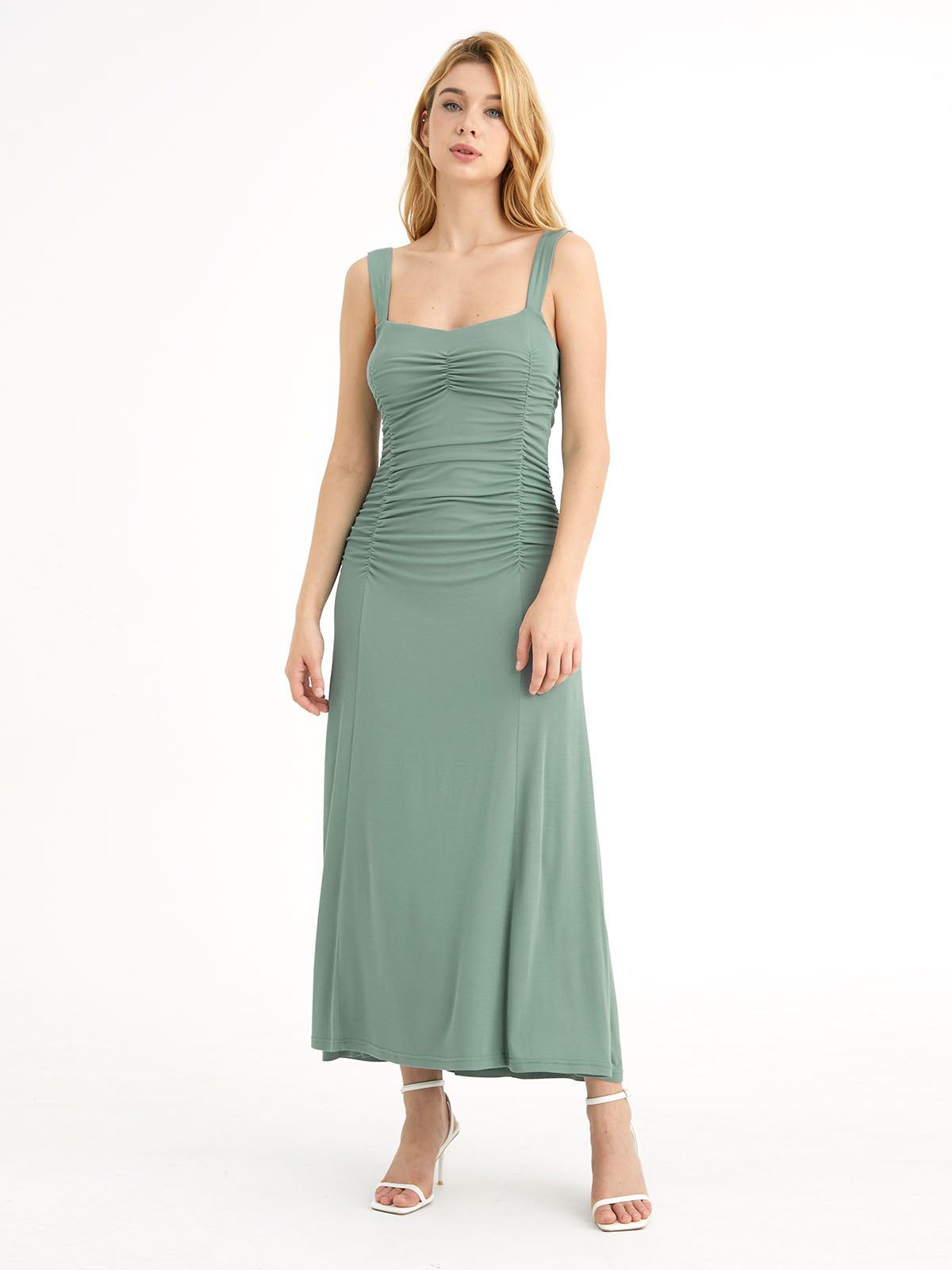 Eco-SkinKiss® Goddess Ruched Midi Tank Dress sold by ogl move product image thumbnail 2