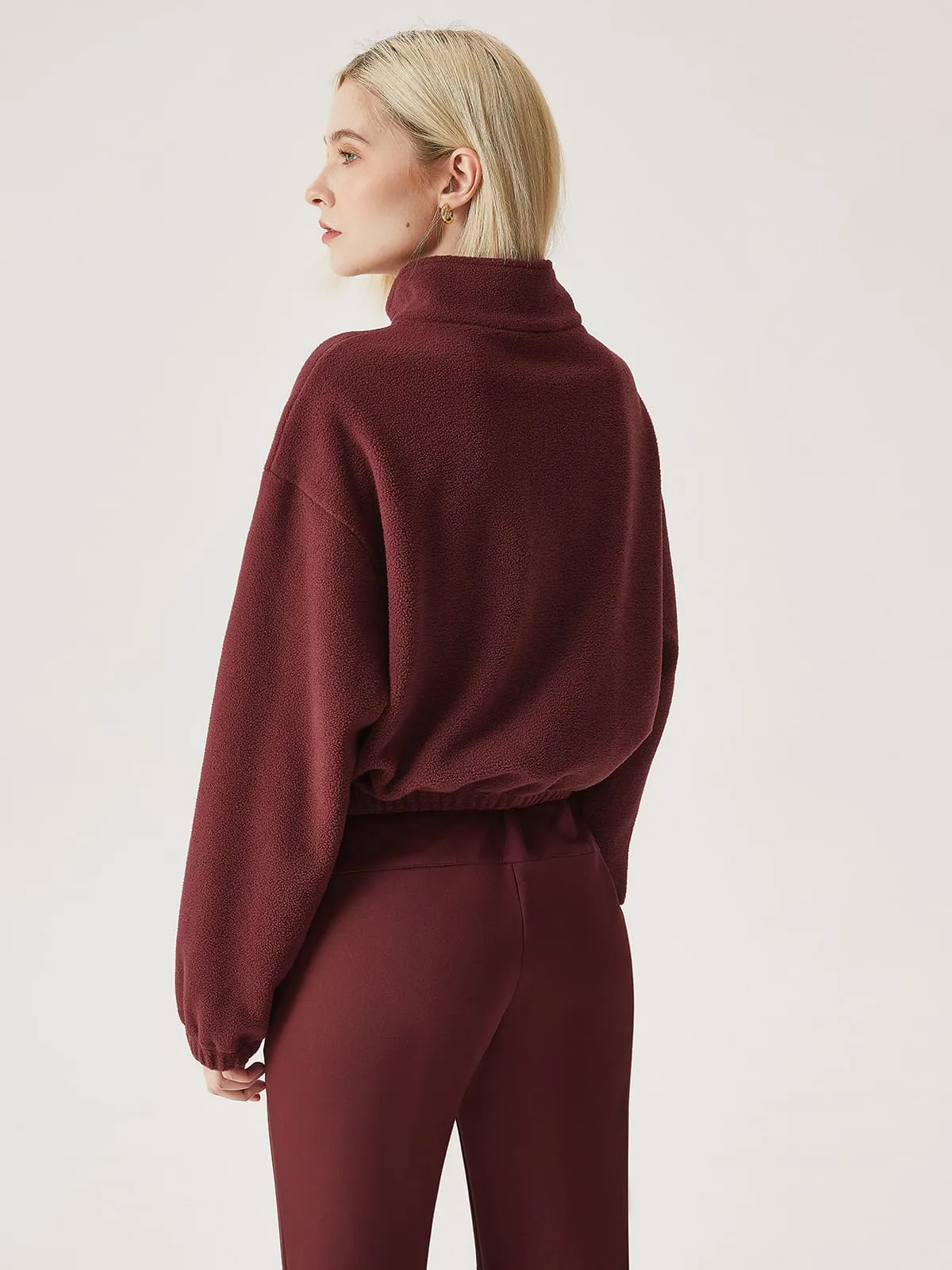 Cozy Polar Fleece Contrast Zipper Sweatshirt sold by ogl move product image thumbnail 5