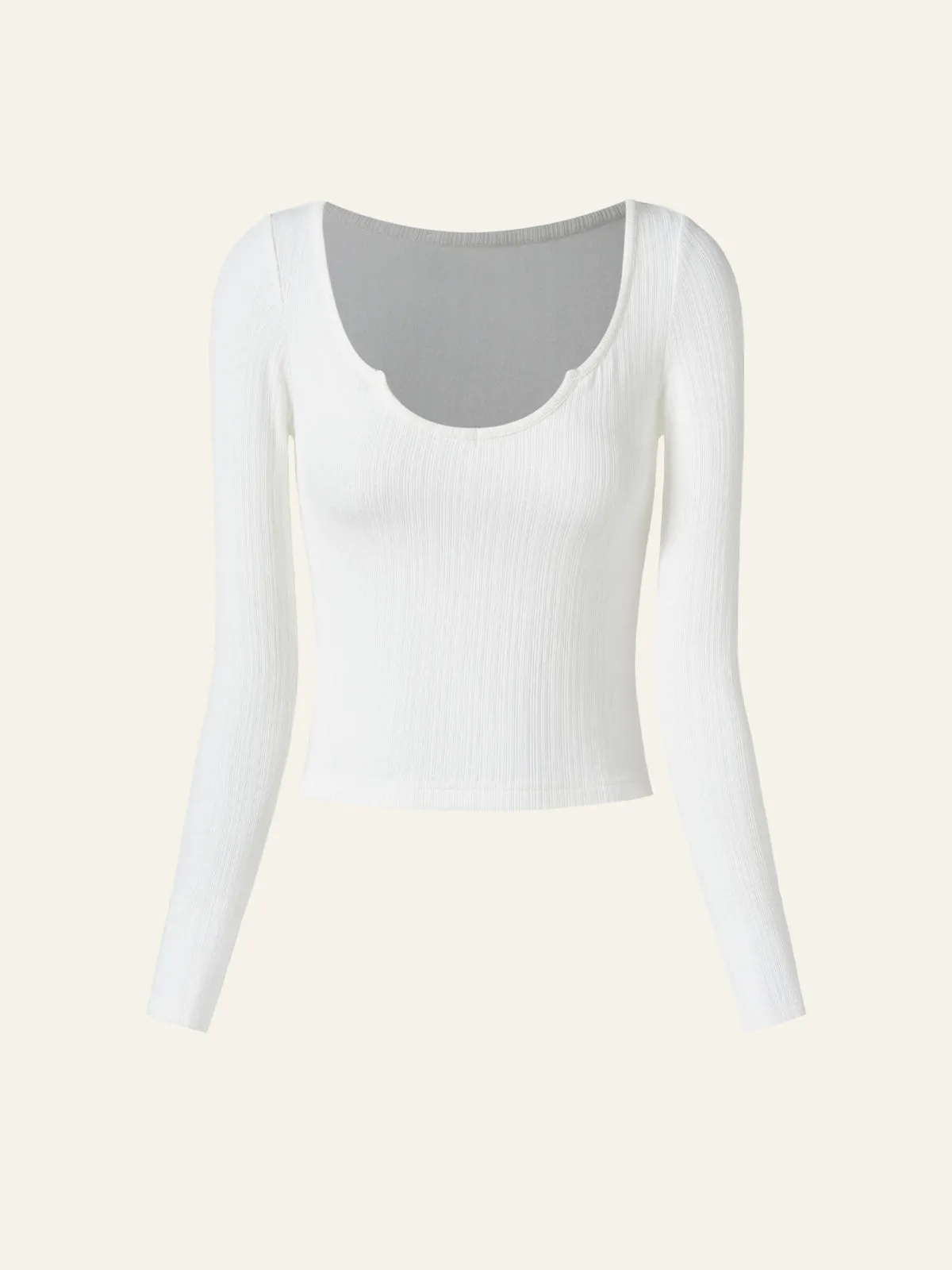 Brushed Inside Notch V-Neck Top sold by ogl move product image thumbnail 2