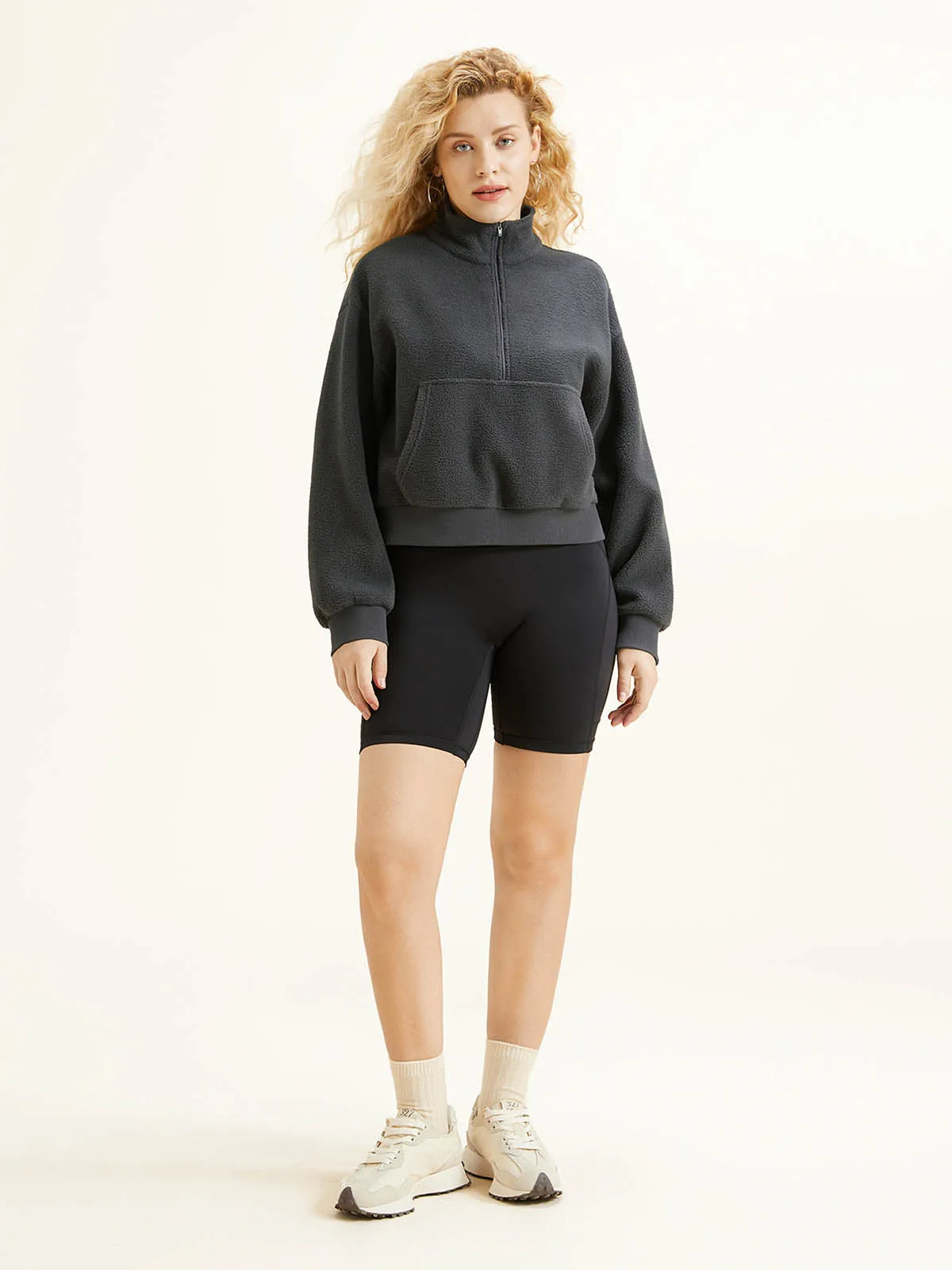 Lightweight Cozy Fleece Half Zip-up Sweatshirt sold by ogl move product image thumbnail 3