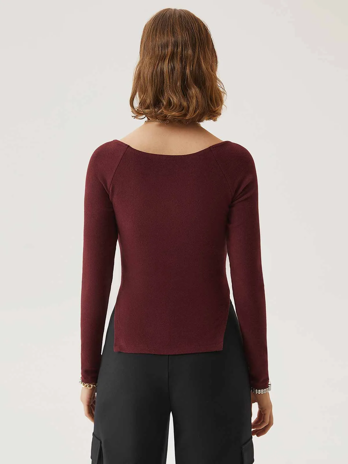 Thermal Sweatheart Angled Hem Brami Top sold by ogl move product image thumbnail 5