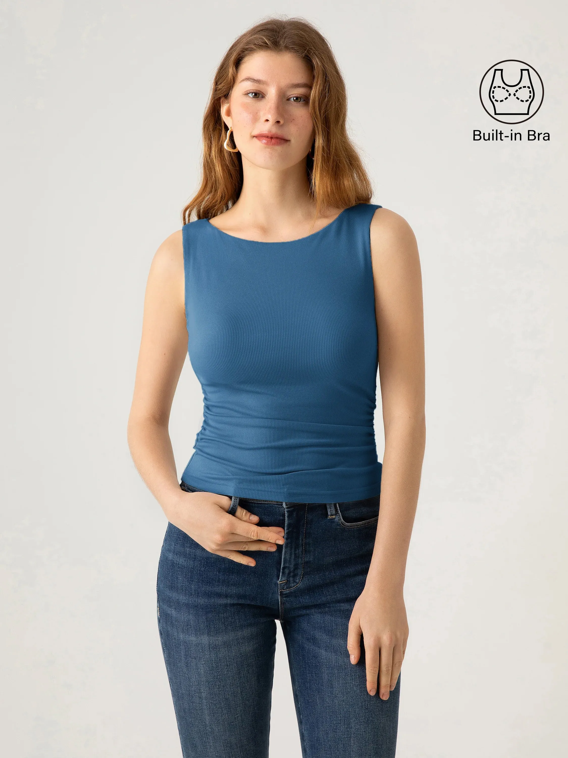 Ruched Sides Boatneck Brami sold by ogl move