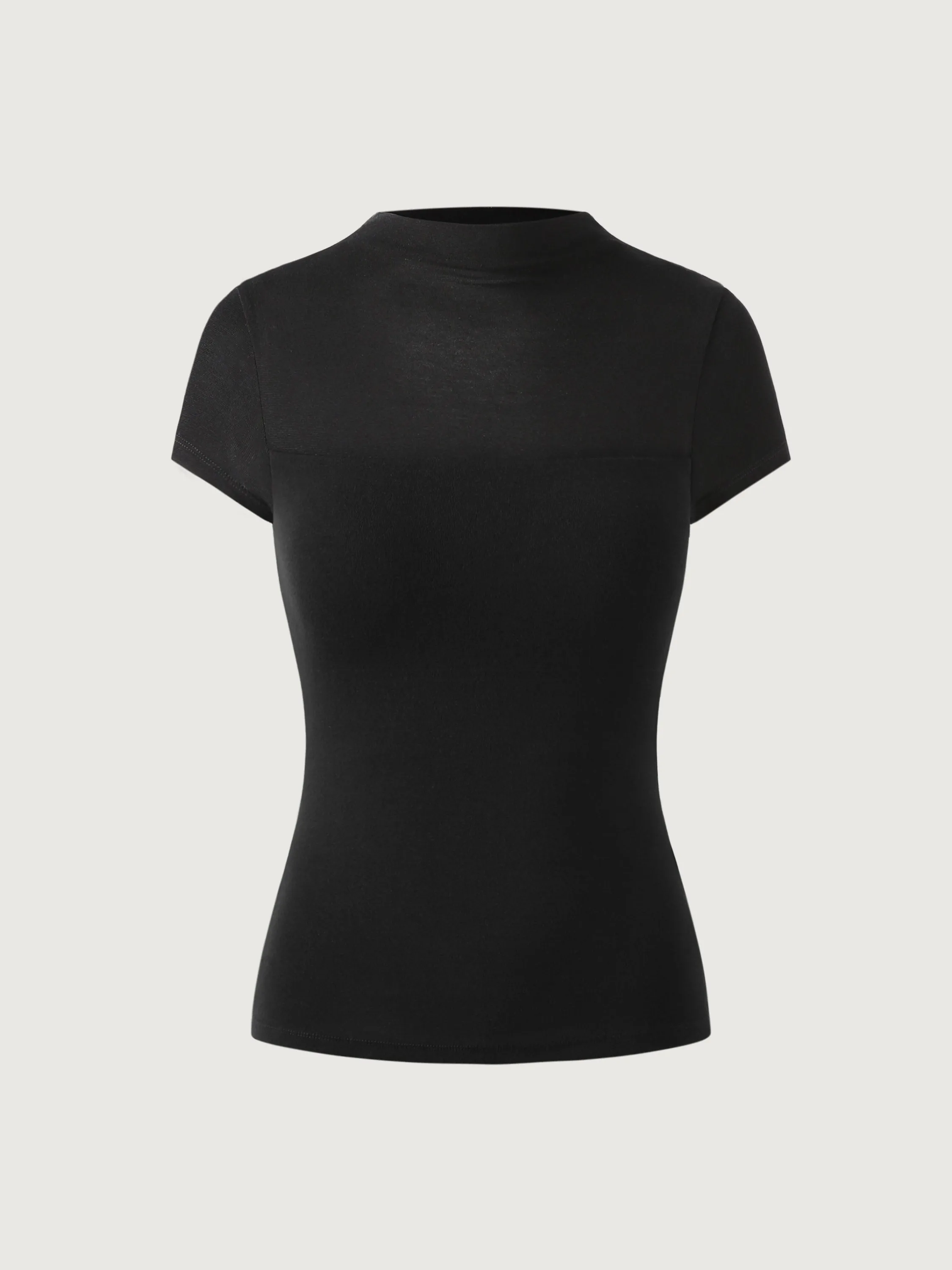 Wool Semi-Sheer Mockneck Cap Sleeve Brami Top sold by ogl move product image thumbnail 2