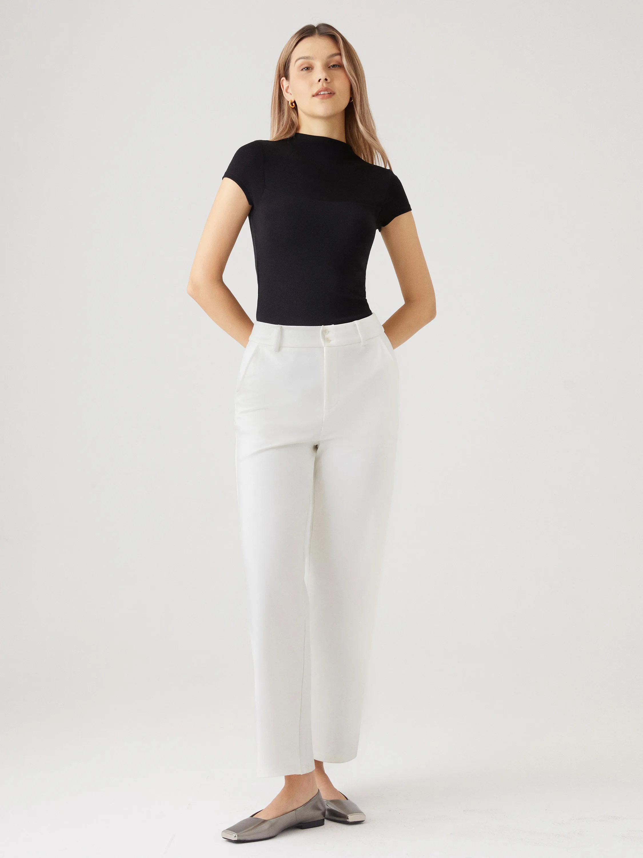 Wool Semi-Sheer Mockneck Cap Sleeve Brami Top sold by ogl move product image thumbnail 5