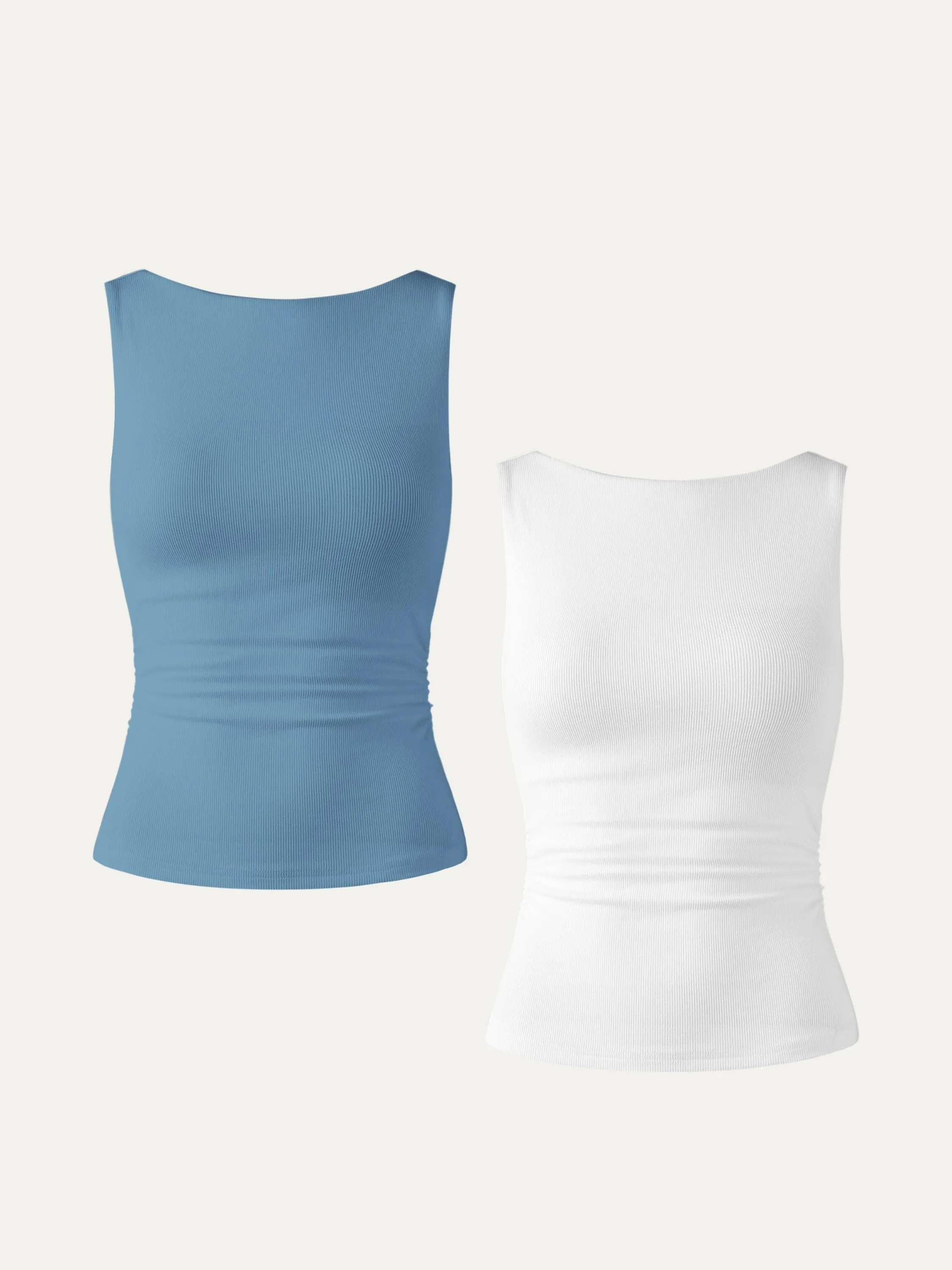 2Pcs Set Elastic Open Back Brami Tank sold by OGLmove