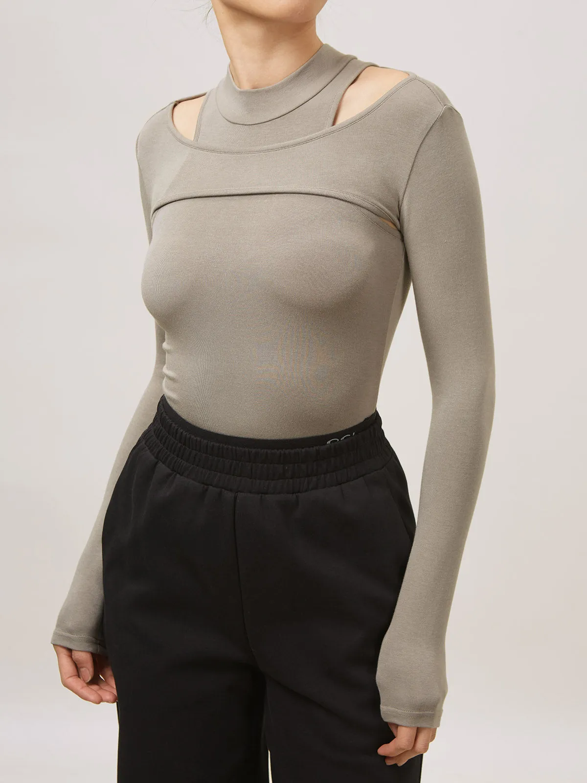 Eco-MiyaMoon® Thermal Crew Shrug Knit Top sold by ogl move product image thumbnail 2