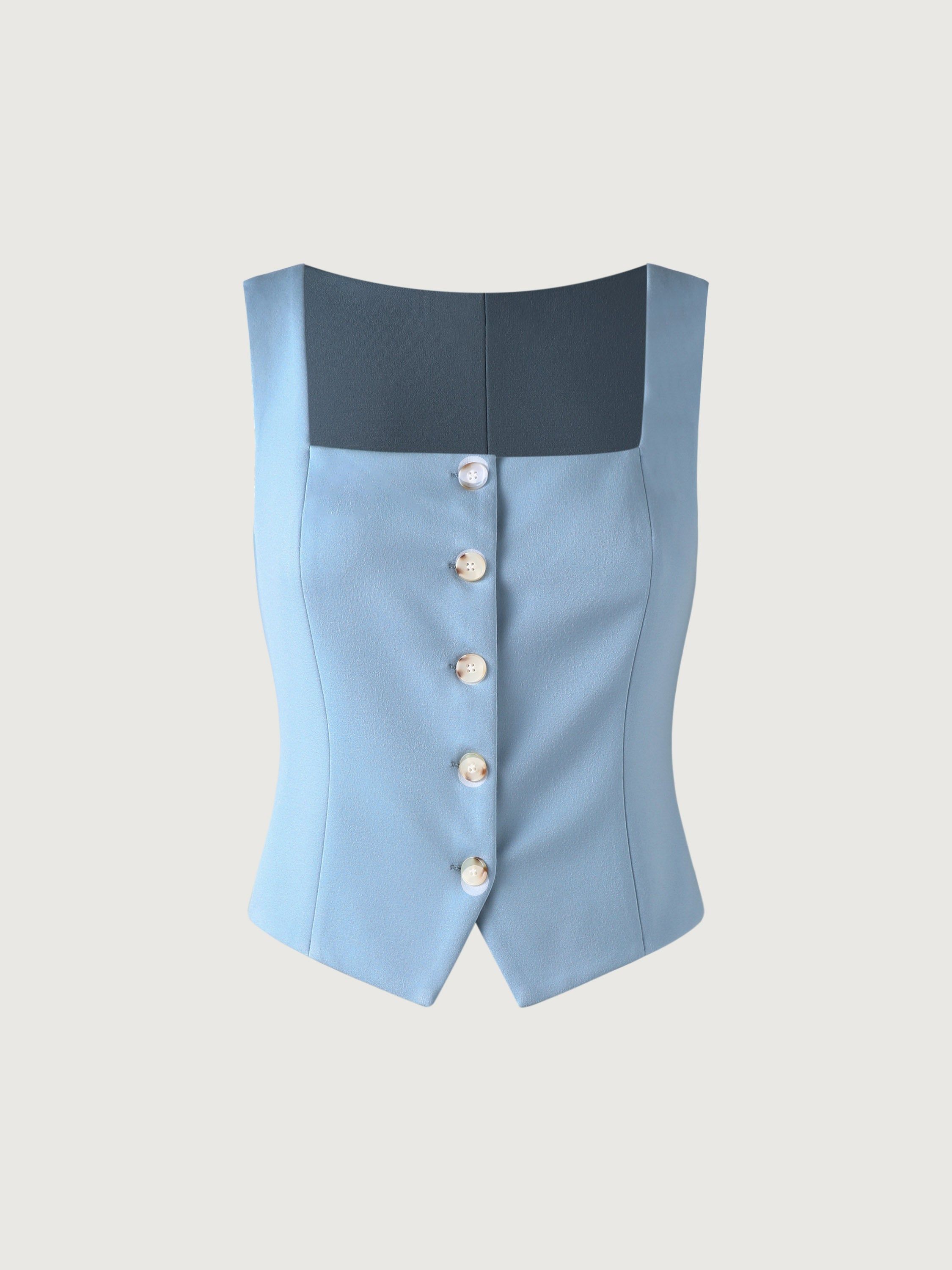 Square Neck Cropped Waistcoat sold by ogl move product image thumbnail 2