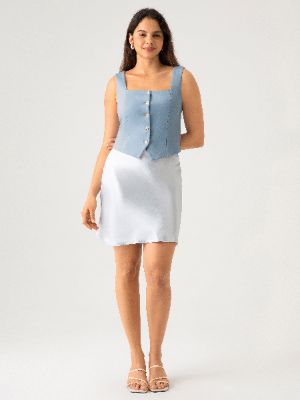 Square Neck Cropped Waistcoat sold by ogl move