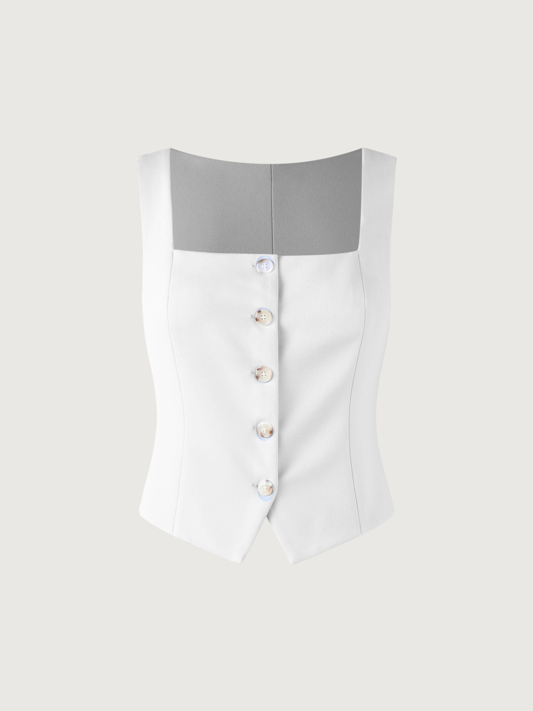 Square Neck Cropped Waistcoat sold by ogl move product image thumbnail 4