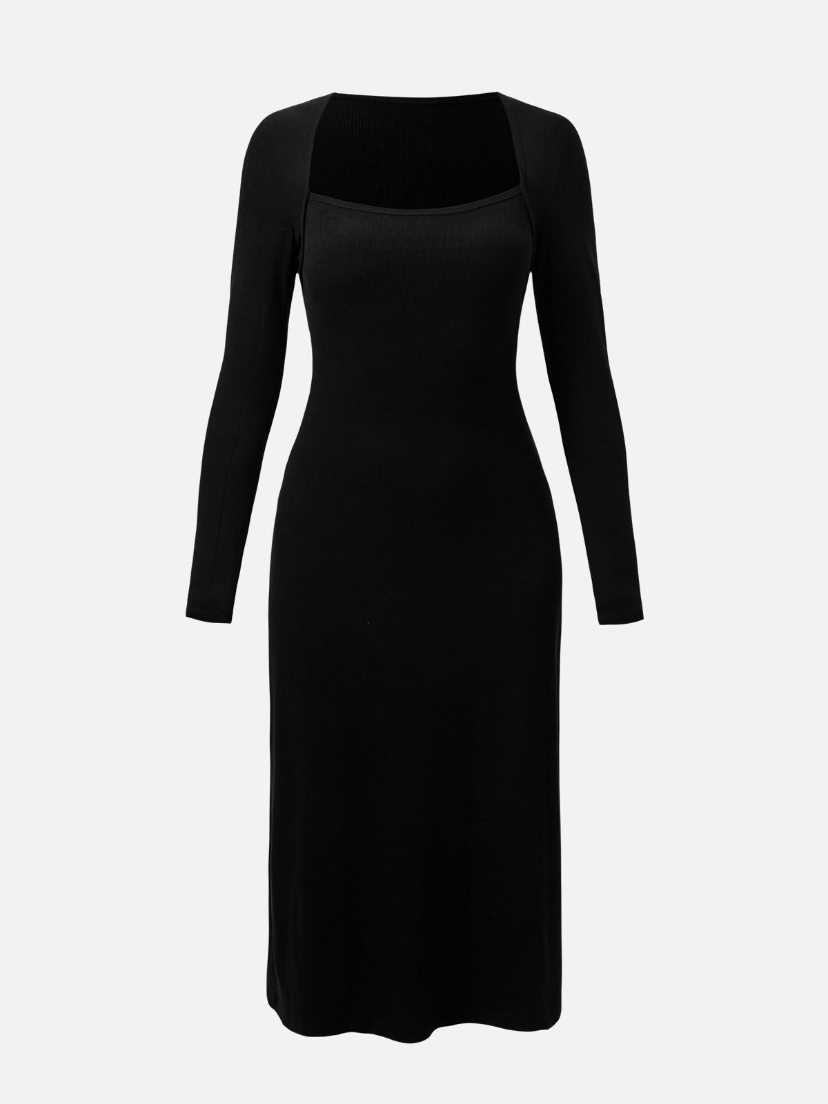 Modest Tapered Square Neck Midi Dress sold by ogl move product image thumbnail 6