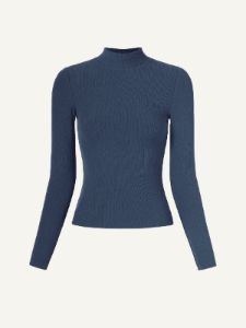 Textured Knit Mock Neck Long Sleeve Top sold by ogl move