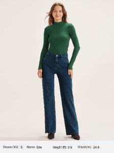 Textured Knit Mock Neck Long Sleeve Top sold by ogl move