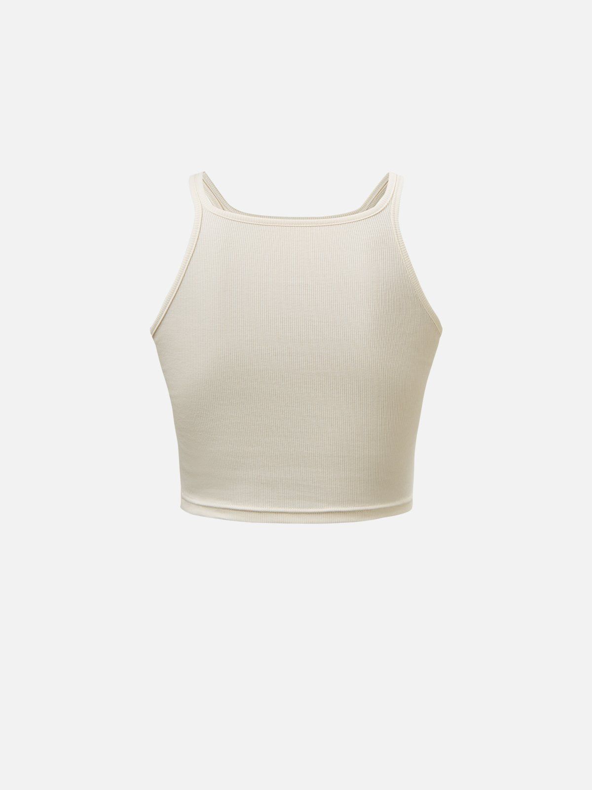 Plantive™ Ribbed Short T-Neck Tank Top sold by ogl move product image thumbnail 3