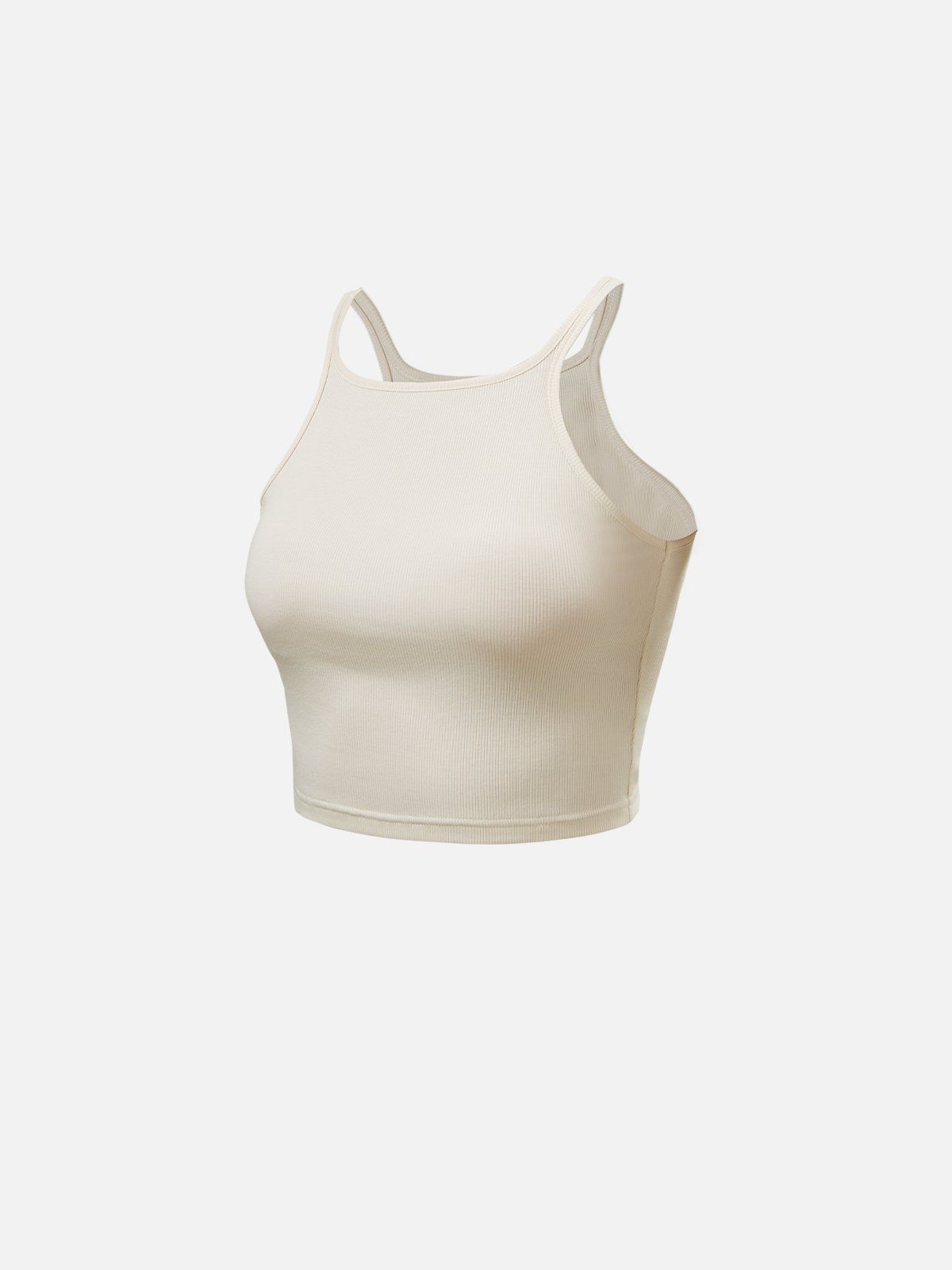 Plantive™ Ribbed Short T-Neck Tank Top sold by ogl move product image thumbnail 2