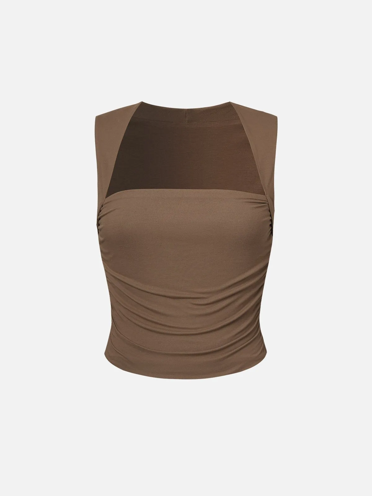 Eco-SkinKiss® Ruched Tapered Square Neck Tank sold by ogl move