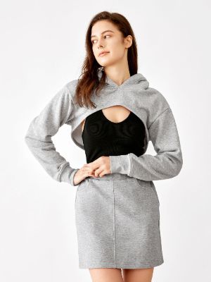 Polar Fleece Cropped Shrug Hoodie sold by ogl move