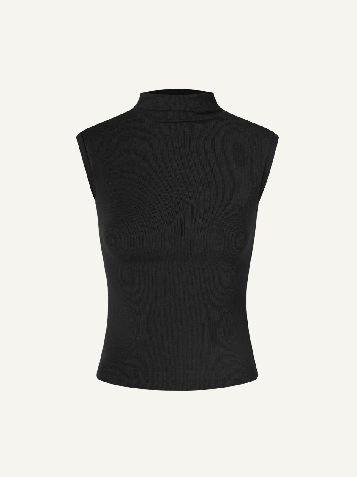 Eco-Mousse® Ribbed Mock-Neck T-Shirt sold by ogl move