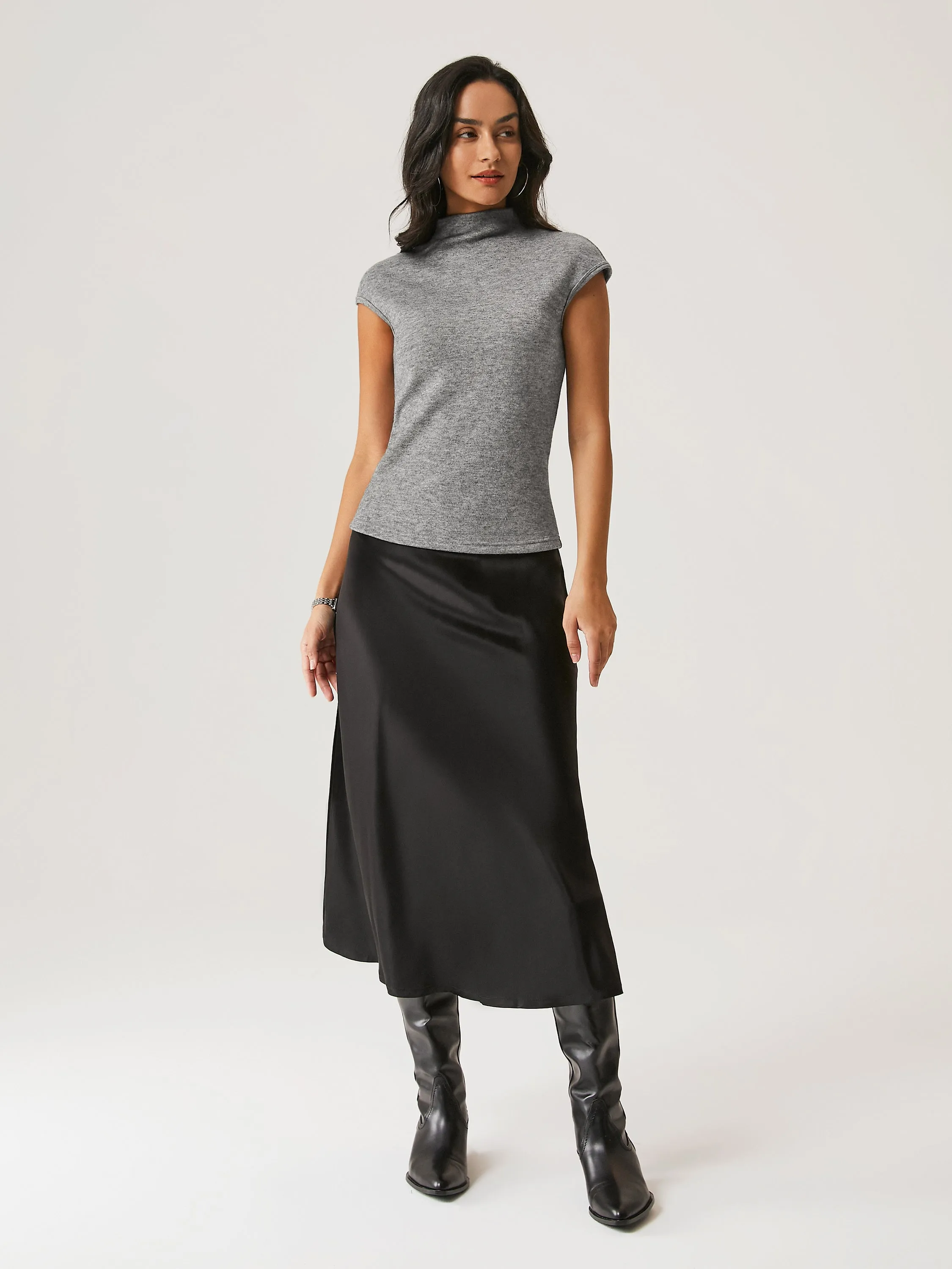 Mockneck Cap Sleeve Tank sold by ogl move product image thumbnail 3