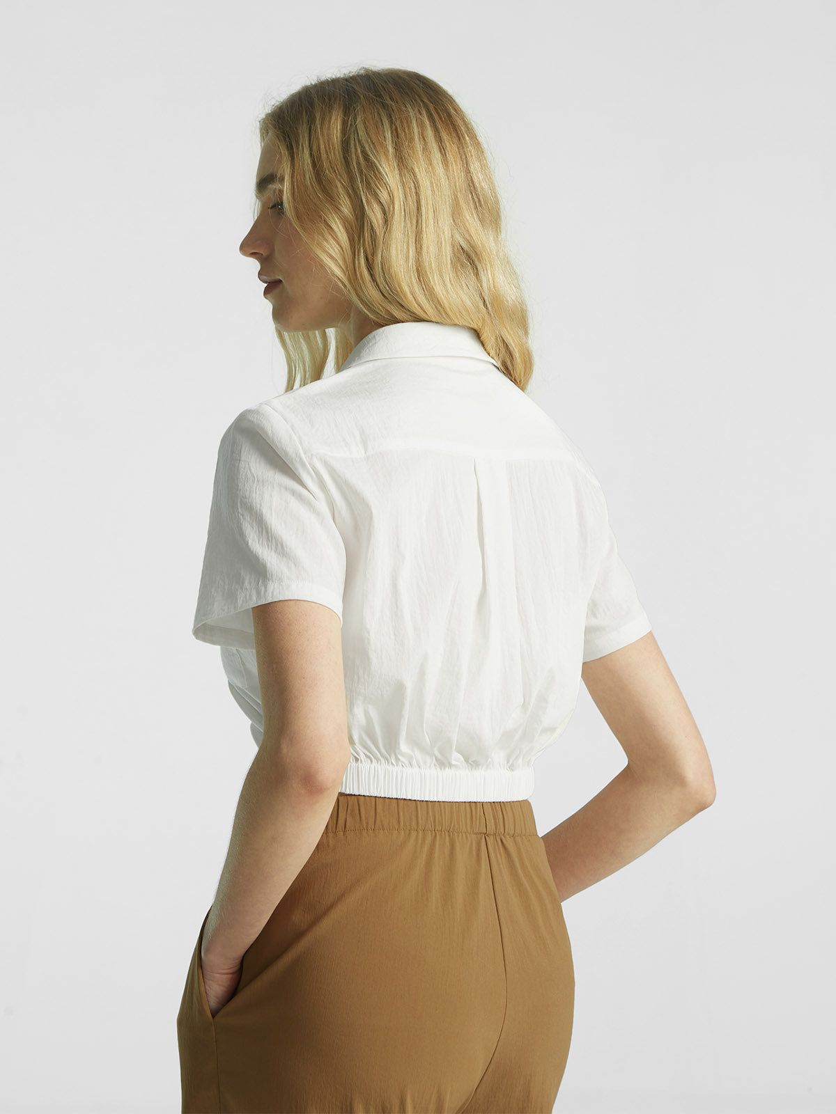 V Neck Cropped Cooling Shirt Top sold by ogl move product image thumbnail 4