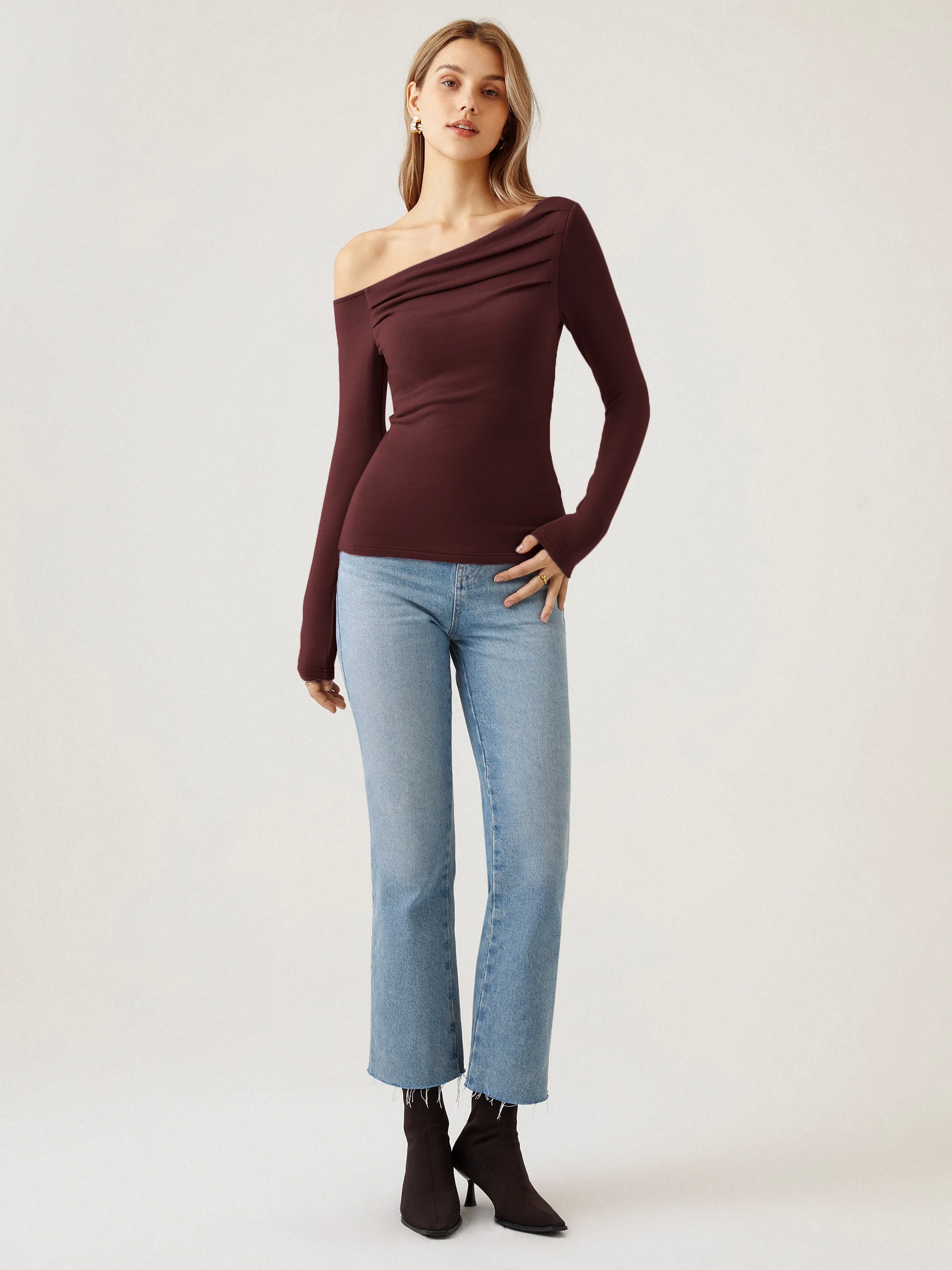 Eco-Mousse® Asymmetric Shoulder Brami Top sold by ogl move product image thumbnail 3