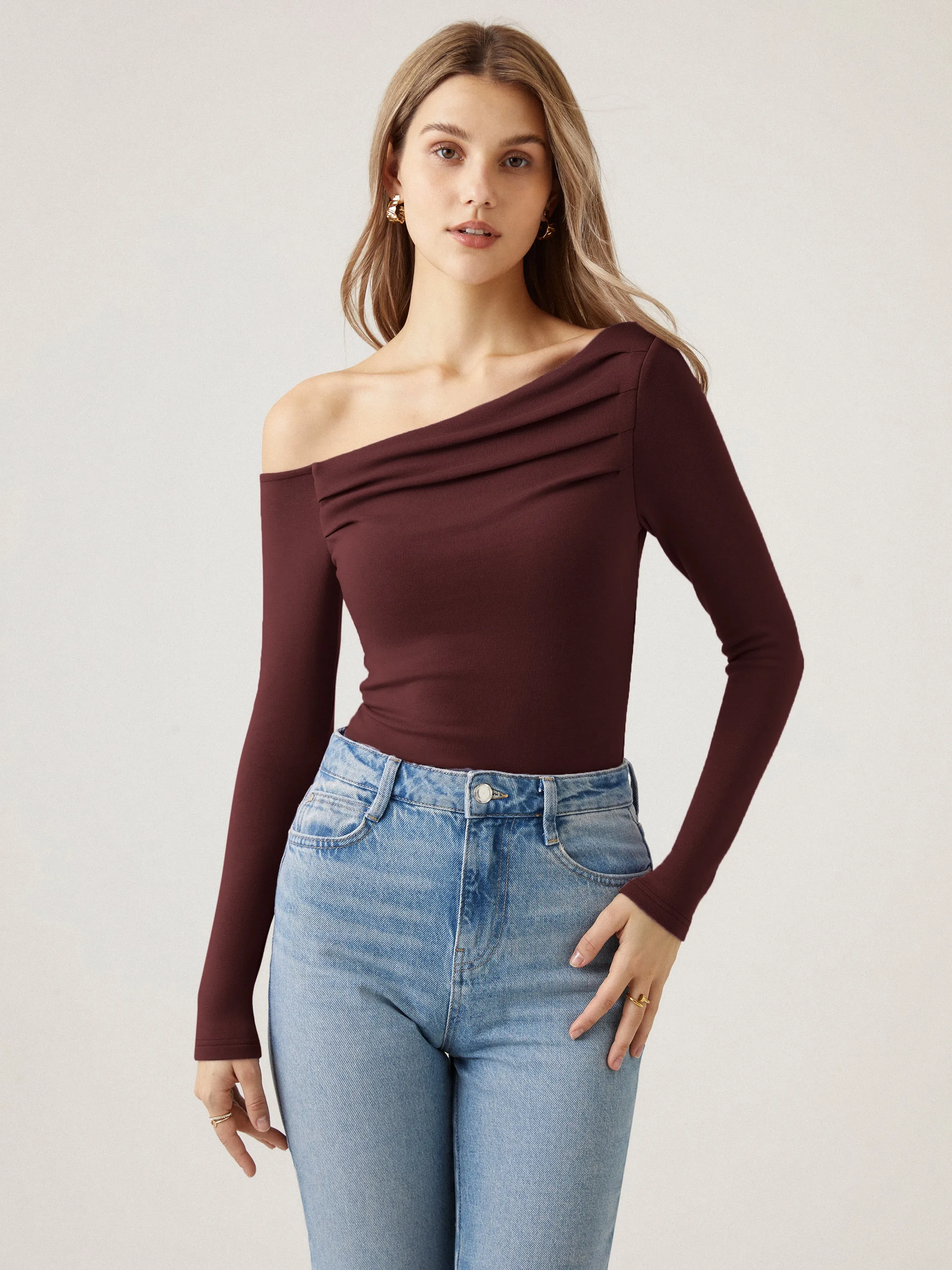 Eco-Mousse® Asymmetric Shoulder Brami Top sold by ogl move product image thumbnail 2