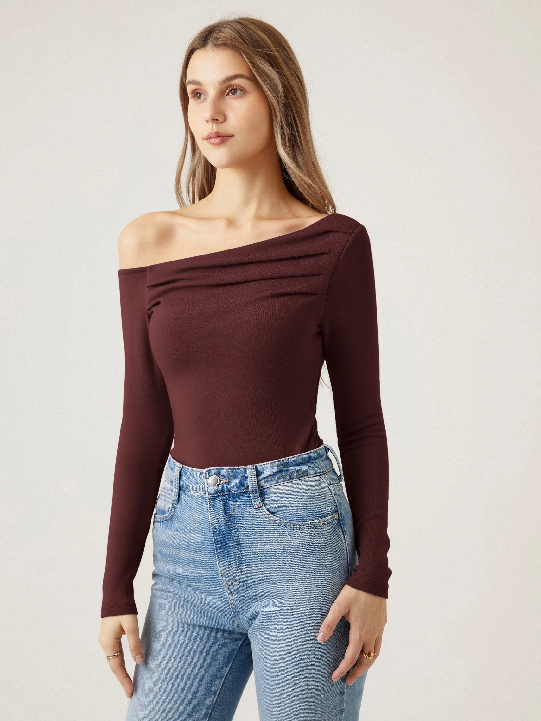 Eco-Mousse® Asymmetric Shoulder Brami Top sold by ogl move product image thumbnail 5