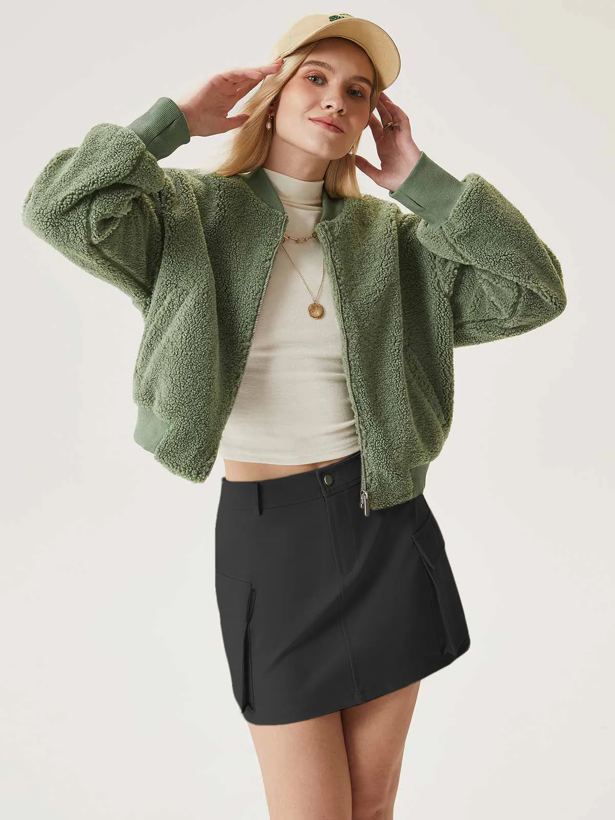 Thick Ponte Cargo Mini Skirt sold by ogl move product image thumbnail 2