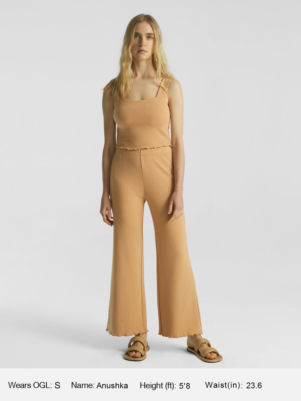 Lettuce-Hem Boot-Cut Knit Pants sold by ogl move product image thumbnail 3