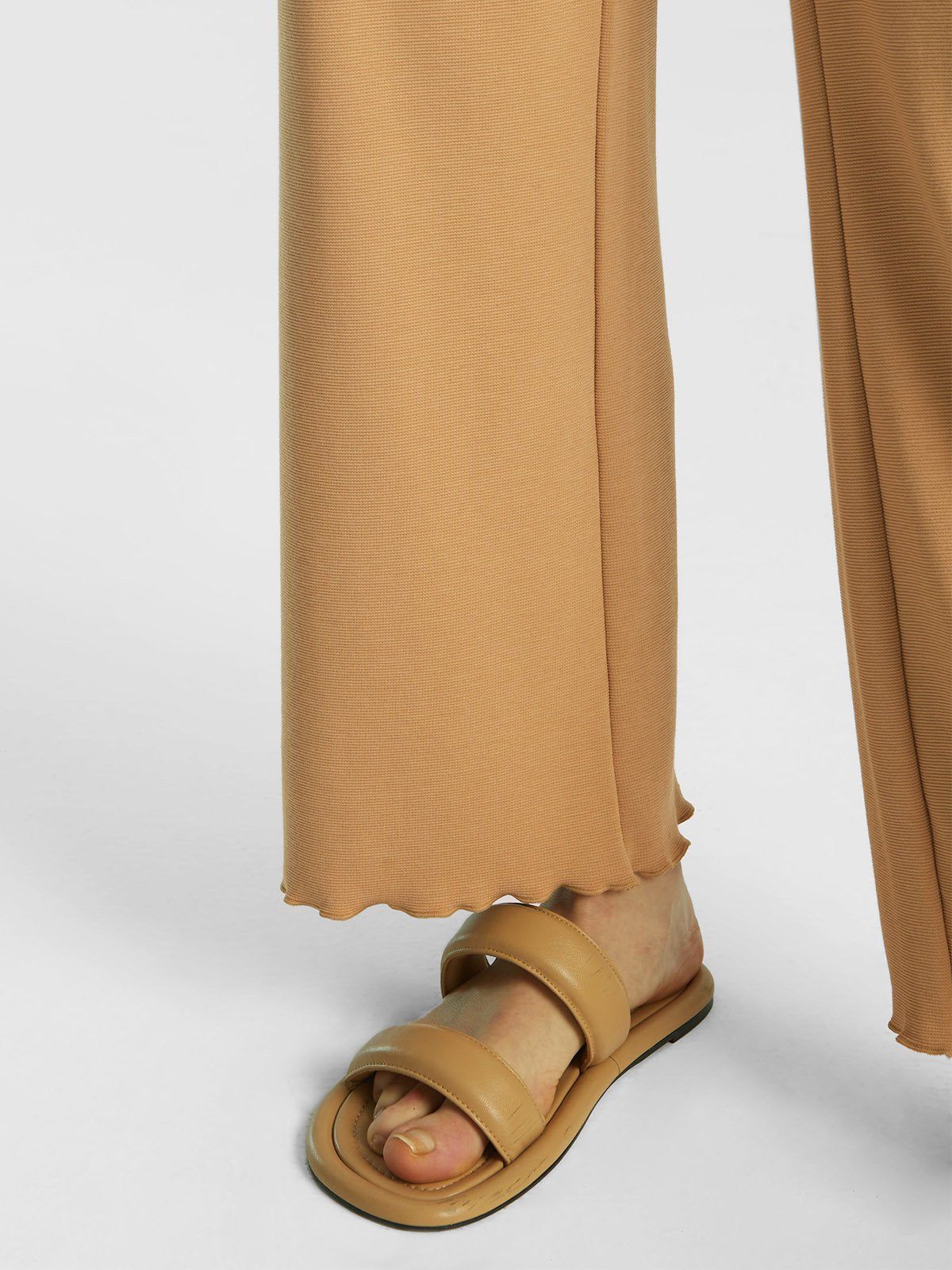 Lettuce-Hem Boot-Cut Knit Pants sold by ogl move product image thumbnail 5