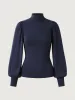 Turtleneck Puff Sleeve Top sold by ogl move