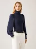 Turtleneck Puff Sleeve Top sold by ogl move
