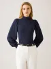 Turtleneck Puff Sleeve Top sold by ogl move