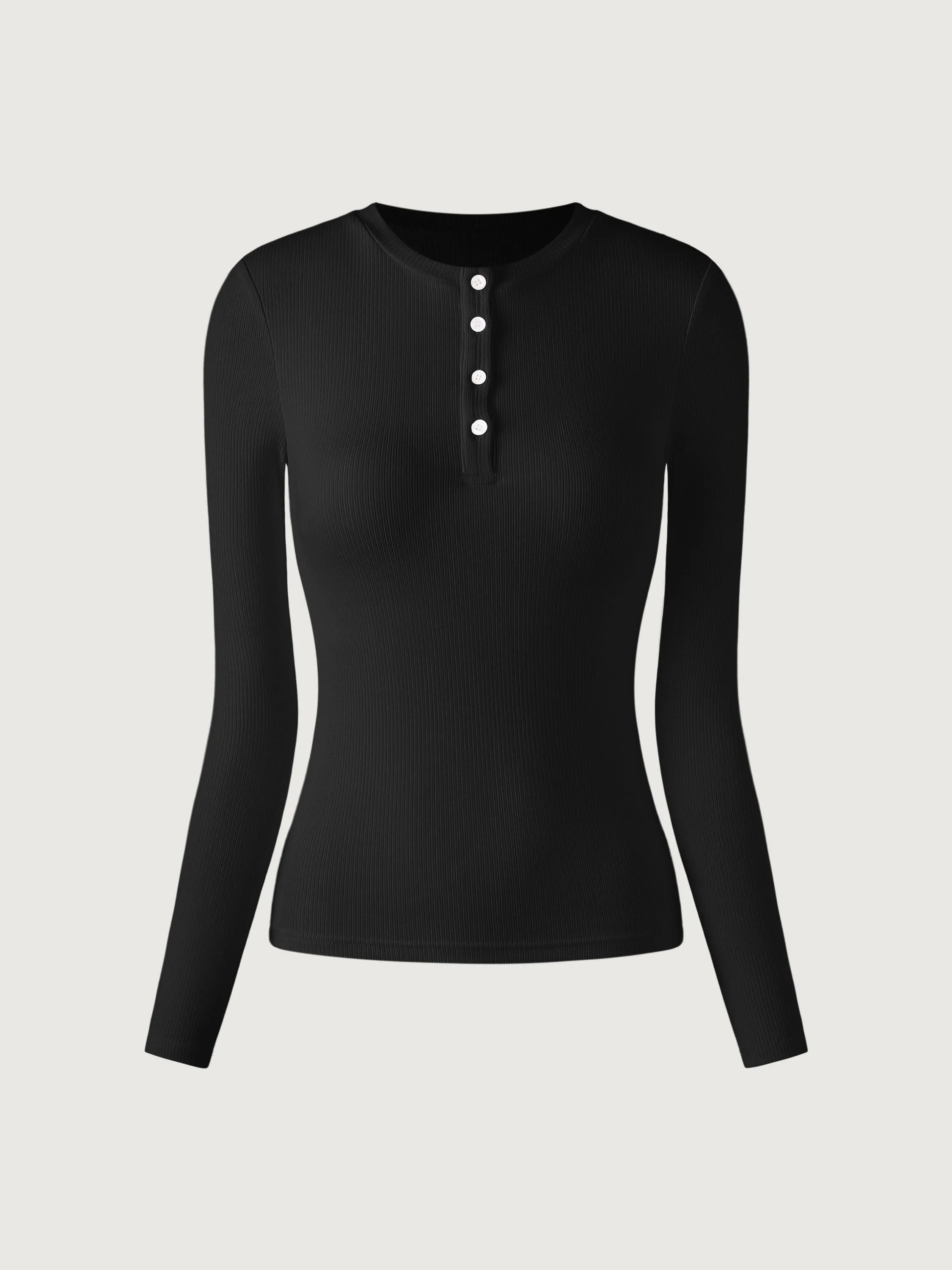 Ribbed Henley Brami Top sold by ogl move product image thumbnail 2