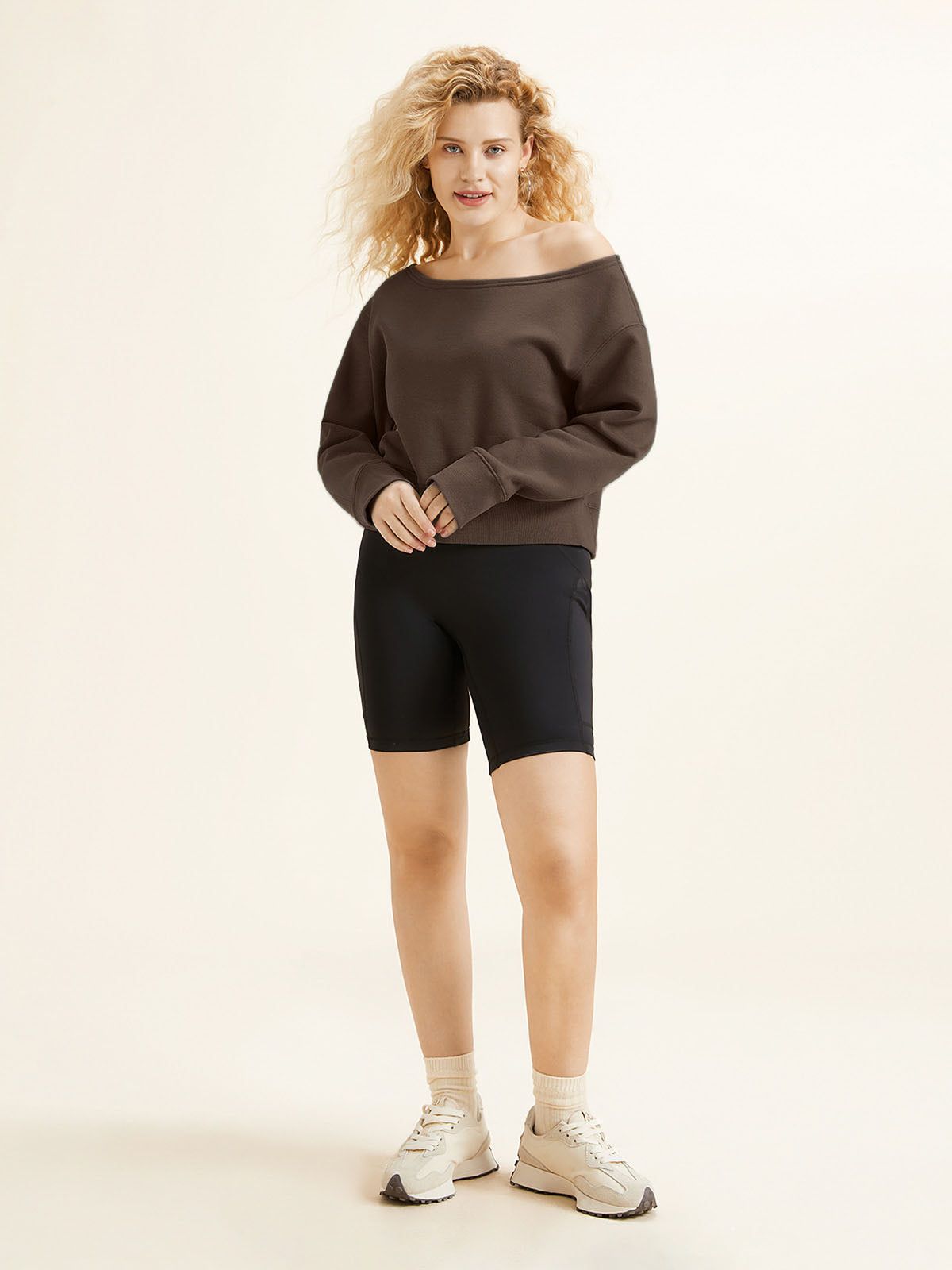 Off Shoulder Fleeced Sweatshirt sold by ogl move product image thumbnail 3