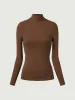 Hip-Length Mockneck Top-Brushed Inside sold by ogl move