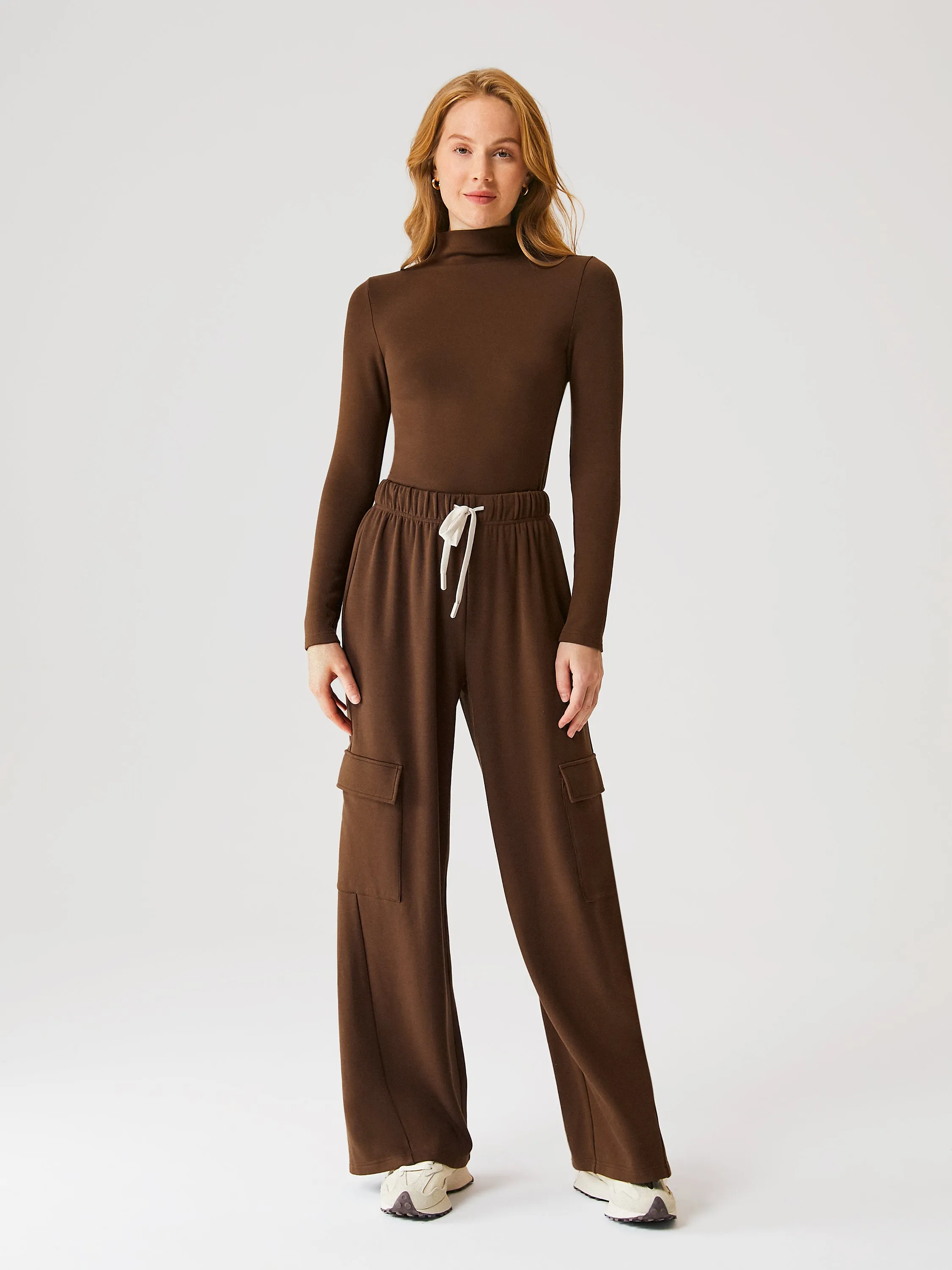 Hip-Length Mockneck Top-Brushed Inside sold by ogl move product image thumbnail 3