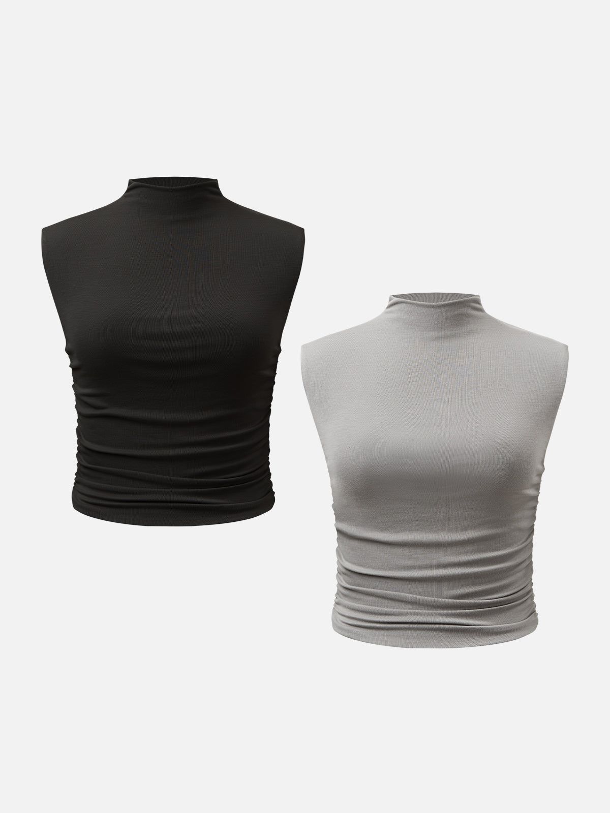 Eco-SkinKiss® Workleisure Mock Neck Ruched Sides Tank Top sold by ogl move product image thumbnail 3
