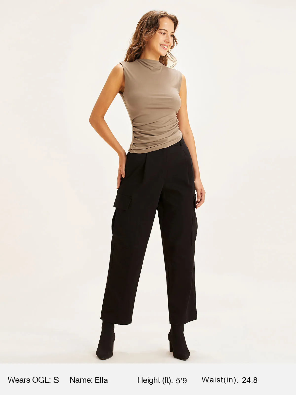 Eco-SkinKiss® Asymmetrical Mock Neck Muscle Tank sold by ogl move product image thumbnail 3