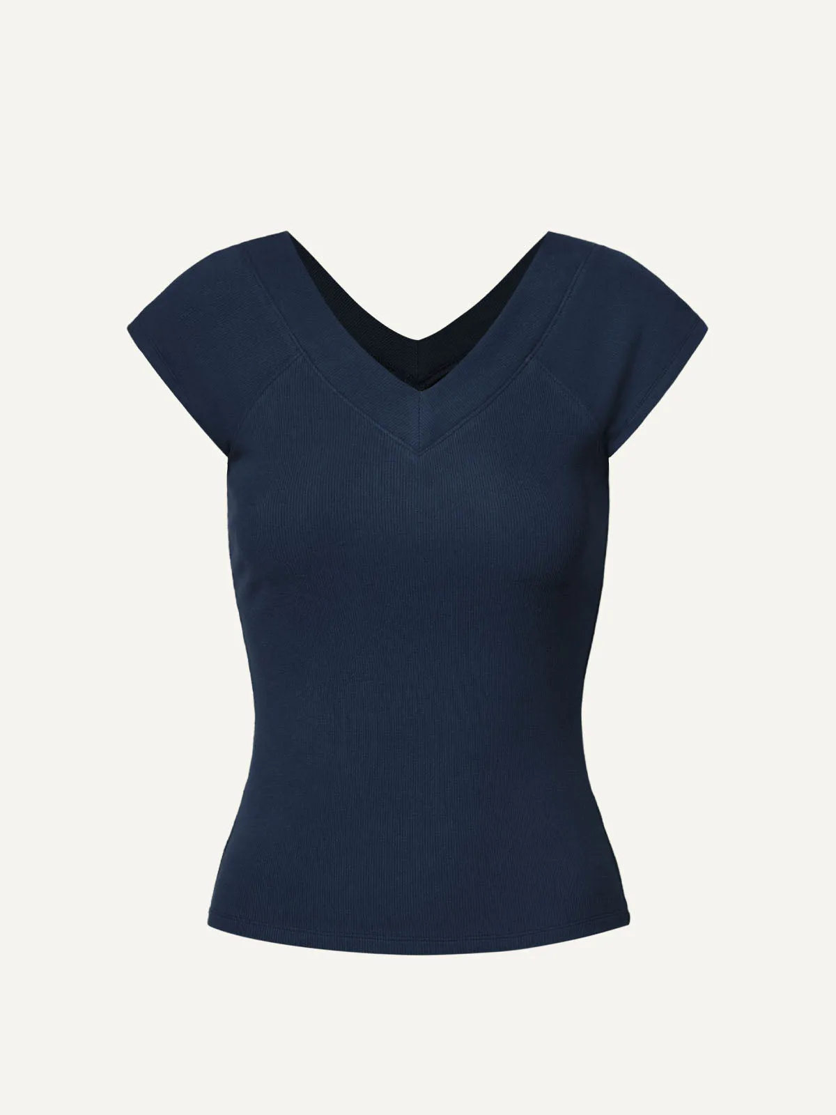 Brushed Premium Rib V-Neck T-Shirt sold by ogl move