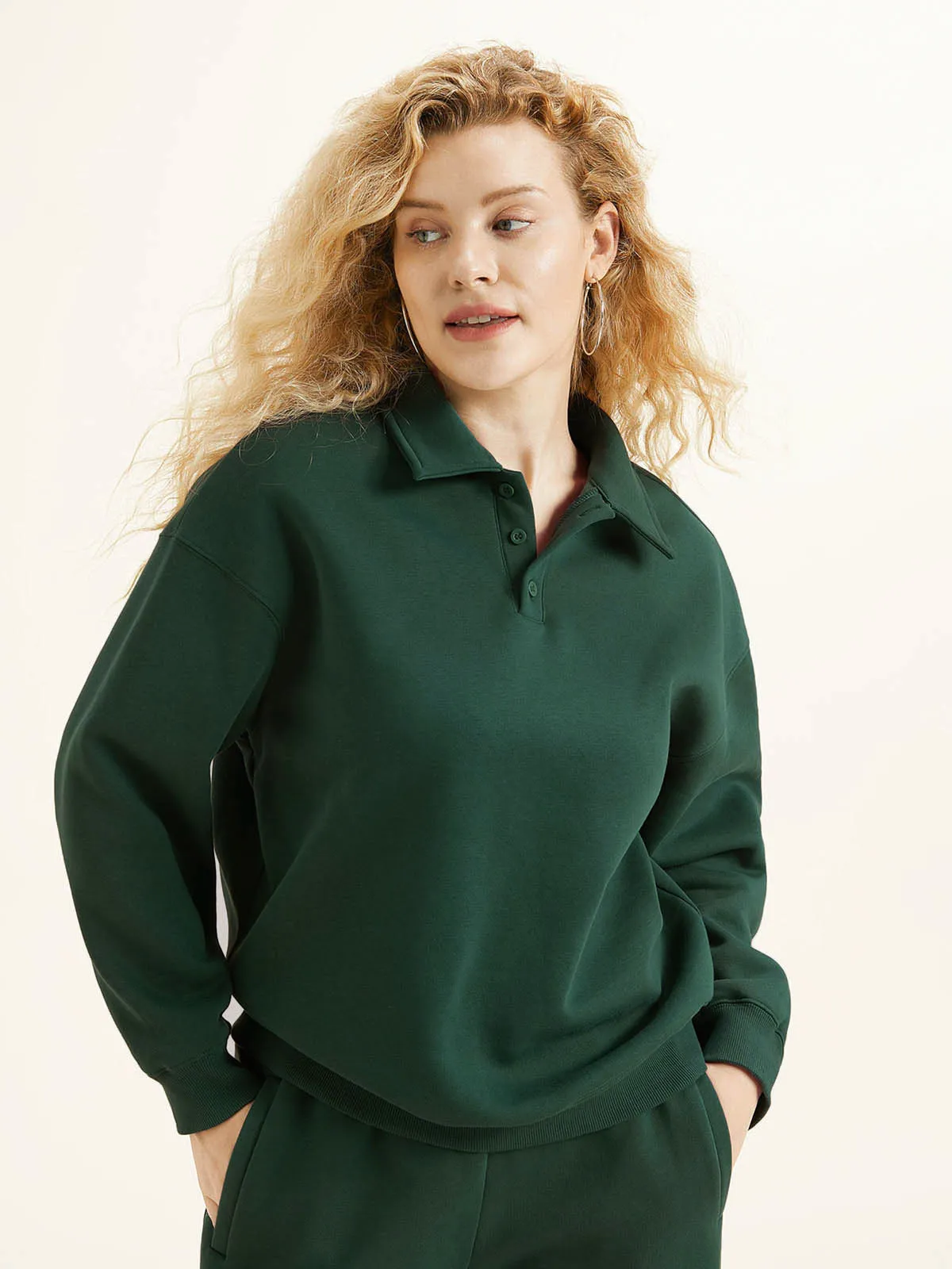 Polar Fleece Polo Sweatshirt sold by ogl move product image thumbnail 2