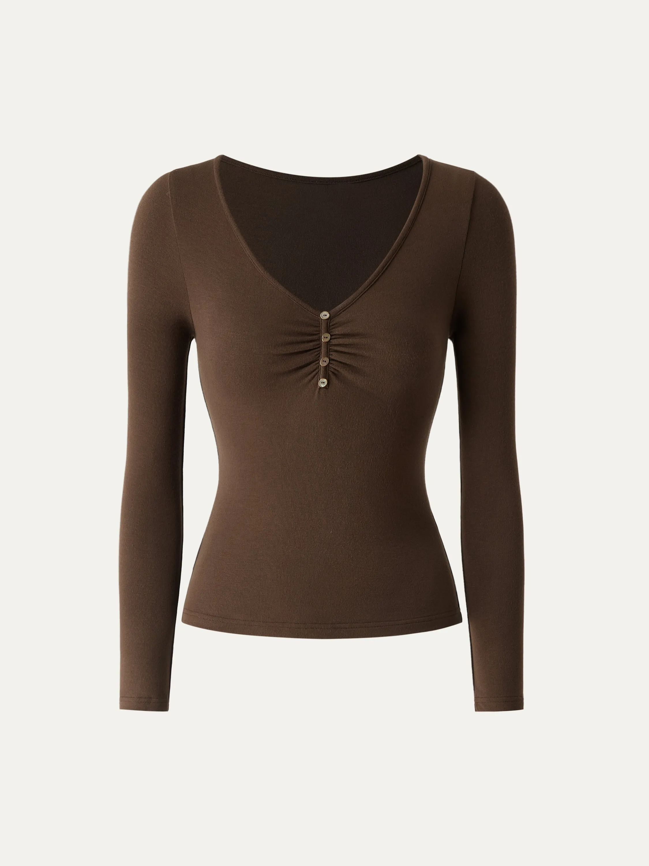 Ruched-V Top sold by ogl move product image thumbnail 4