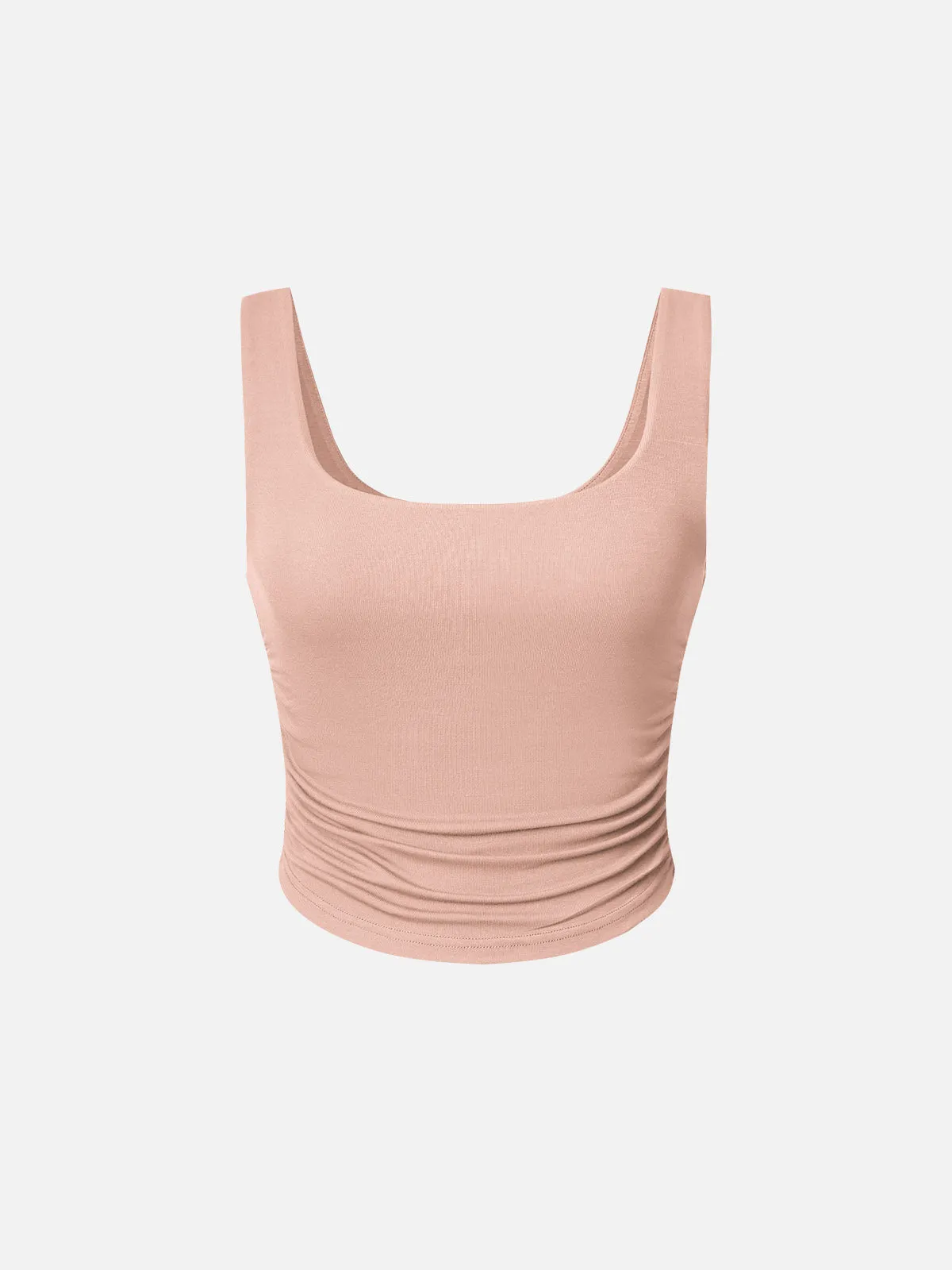 Ruched Sides Square Brami Tank Top sold by ogl move product image thumbnail 2